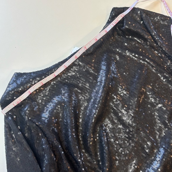 Parker Black Sequined Cocktail Dress - Picture 6 of 10